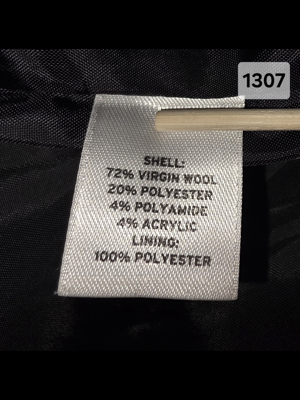 Halogen Black Sparkle Double-Breasted 3/4 Sleeve Pea Coat - Picture 8 of 8